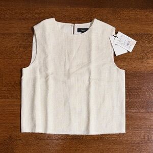 Theory Women's Ivory Sleeveless Blouse